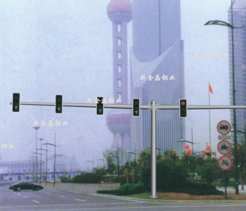 八边形双叉长壁信号灯杆